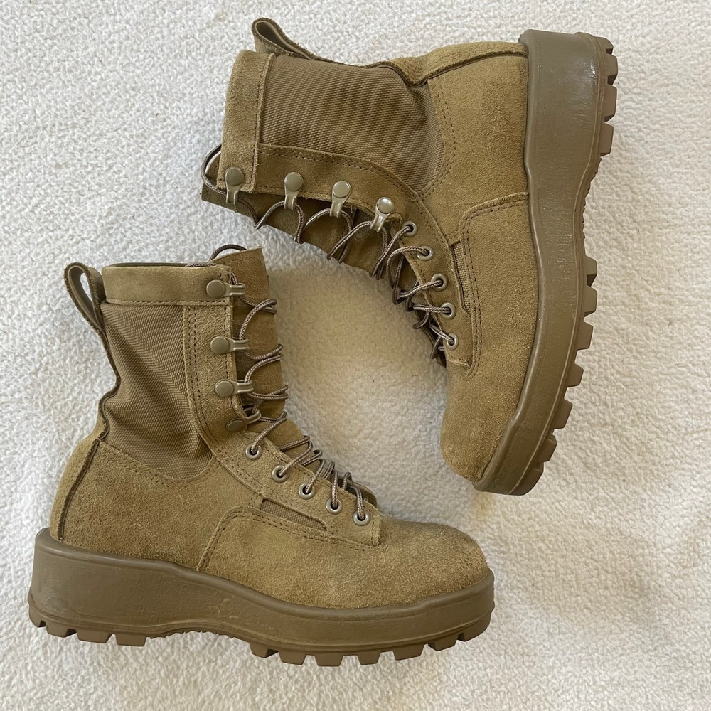 Altama Combat‎ Boots Mens 5R Tan Suede Vibram Military Flight SPE1C1